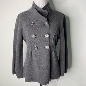 ALLUDE Women's Dark Grey 100% Cashmere Cardigan Sweater Size Small